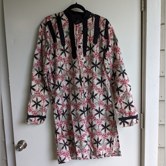 Ambition de Woodin red black and white long sleeve tunic, black - Picture 1 of 3
